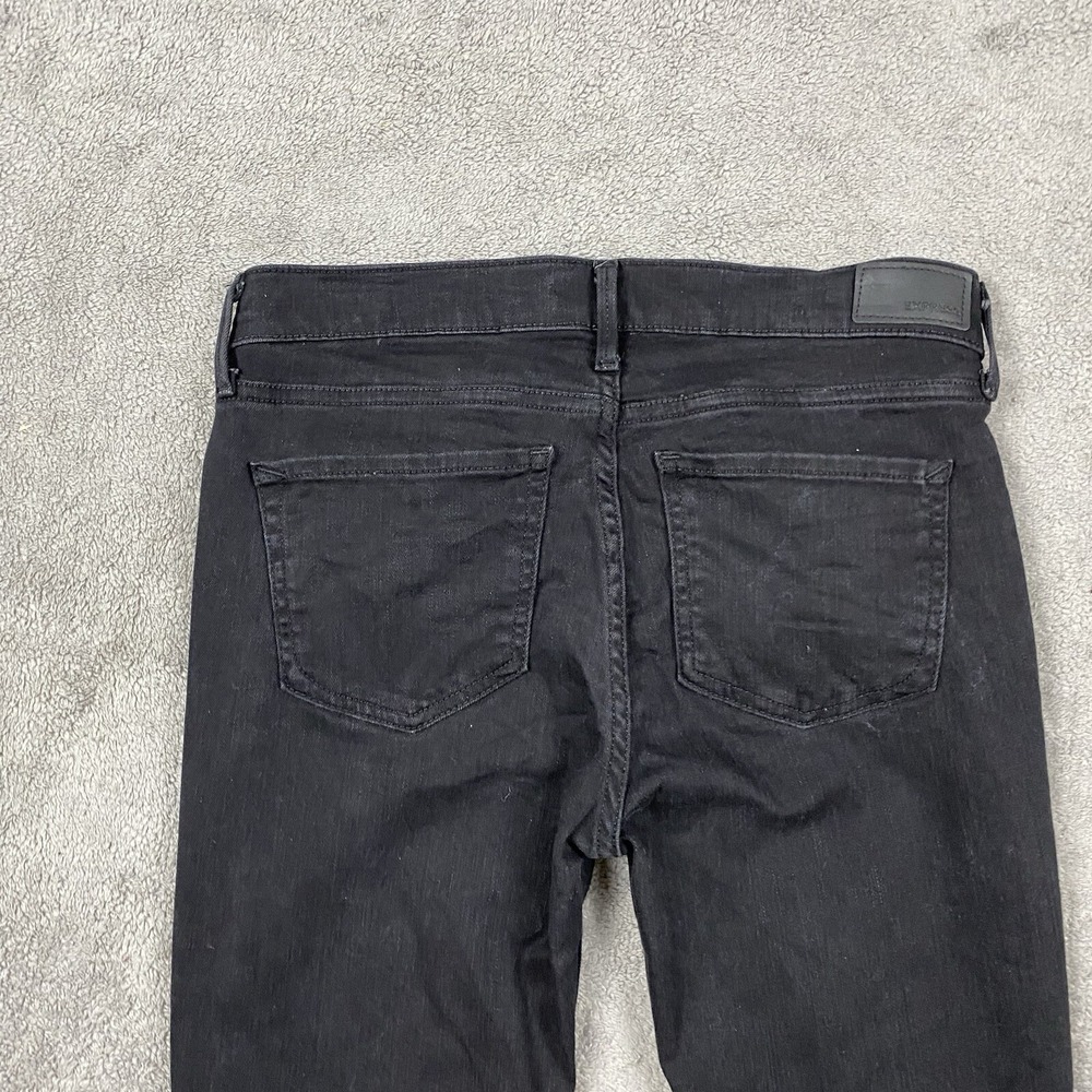 Express Skinny Jeans Men's‎ 31x30 Tag(32x30) Black Denim Stretch - Picture 10 of 12
